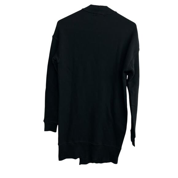 nPhilanthropy Black Mock Neck Sweatshirt Dress XS NWT Minimalist Athleisure Luxe - Picture 6 of 12